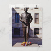 Red John F. Kennedy Statue Blume Postkarte (Vorne/Hinten)