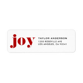 Red JOY Bold Typografy Moderne Weihnachten