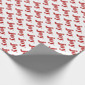 Red JOY Bold Typografy Pattern Moderne Weihnachten Geschenkpapier (Ecke)