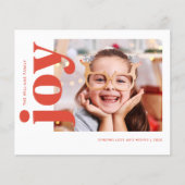 Red Joy Budget Holiday Card (Vorderseite)