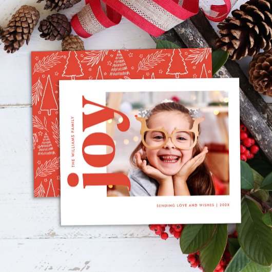 Red Joy Budget Holiday Card