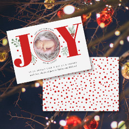 Red Joy Erste Weihnachtsfeier Foto Geburt Ankündigung