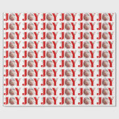 Red JOY Frohe Weihnachtsfeiertage Foto Geschenkpapier (Flach)