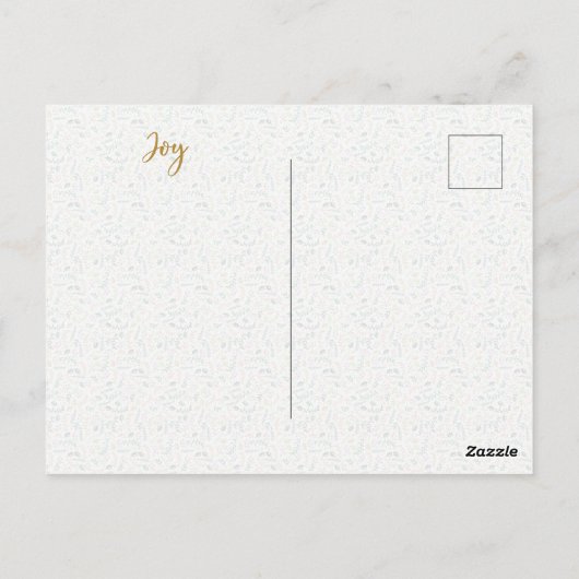 Red Joy Holiday Blätter Texas Shape Postkarte (Rückseite)