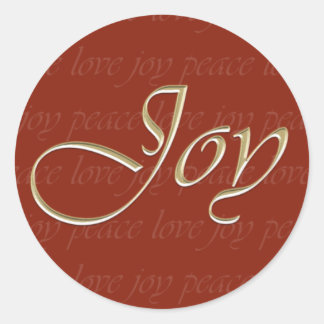 Red Joy Holiday Runder Aufkleber