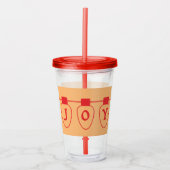 Red Joy Lights Acryltrinkbecher (Vorderseite)