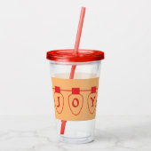 Red Joy Lights Acryltrinkbecher (Rückseite)