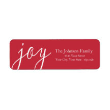 Red Joy Rücksendeadressen-Aufklebers