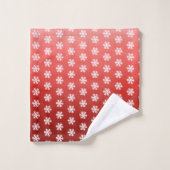 Red Joy Snowflake Badhandtuch Set (Waschlappen)