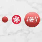 Red Joy Snowflake Konfetti (Vorderseiten)