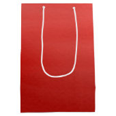 Red Joy Snowflake Medium Geschenktasche Mittlere Geschenktüte (Rückseite)
