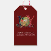 Red Joy to the World Nativity Ihre Botschaft Geschenkanhänger (Vorderseite)