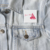 Red Joyeux Noël mit Weihnachtsbaum Button (Beispiel)
