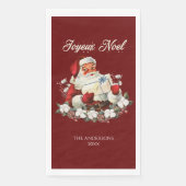 Red Joyeux Weihnachten Serviette (Vorderseite)