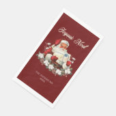 Red Joyeux Weihnachten Serviette (Ecke)