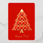 Red Joyoux Weihnachten Foto Weihnachtskarte Folieneinladung (Vorderseite)