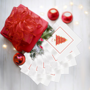 Red Joyoux Weihnachten Paper Napkin Serviette