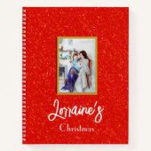 Red Joyoux Weihnachten Spiral Notebook Notizblock (Vorderseite)