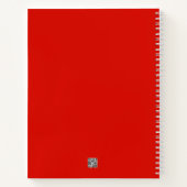 Red Joyoux Weihnachten Spiral Notebook Notizblock (Rückseite)