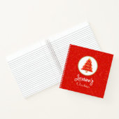 Red Joyoux Weihnachten Spiral Notebook Notizblock (Innenseite)