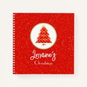 Red Joyoux Weihnachten Spiral Notebook Notizblock (Vorderseite)