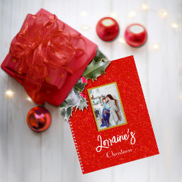 Red Joyoux Weihnachten Spiral Notebook Notizblock