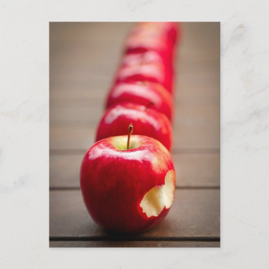 Red Juicy Äpfel Postkarte (Vorderseite)