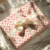 Red Jumping Deer Christmas Geschenkpapier