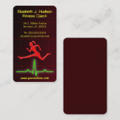 Red Jumping Fitness Coach Personal Trainer Visitenkarte (Vorne/Hinten)