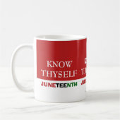 Red JUNETEENTH Personalisiert WISSEN SICH Kaffeetasse (Links)