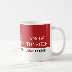 Red JUNETEENTH Personalisiert WISSEN SICH Kaffeetasse