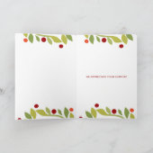 Red Justice Scale Holly Wreath Anwalt Weihnachten (Innenseite)