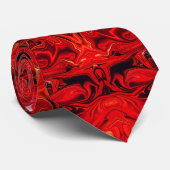 Red Kaleidoscope Neck Tie Krawatte (Gerollt)