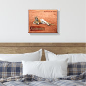 Red Kangaroo in Slouch Hat Leinwanddruck (Insitu (Schlafzimmer))