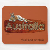 Red Kangaroo in Slouch Hat Mousepad (Vorne)
