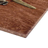 Red Kangaroo in Slouch Hat Schneidebrett (Ecke)