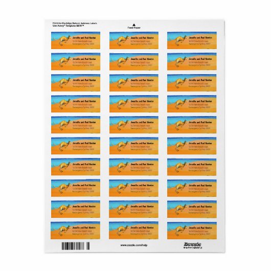 Red kangaroo Rücksendeadresse (Vorne)