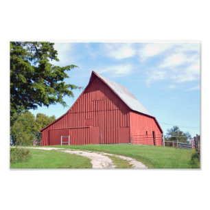 Red Kansas Barn Fotodruck