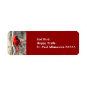Red Kardinal Address Label (Vorne)