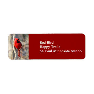 Red Kardinal Address Label