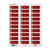 Red Kardinal Address Label (Vorne)