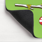 Red Kardinal auf Christmas Bare Branch - Merry Xma Mousepad (Ecke)