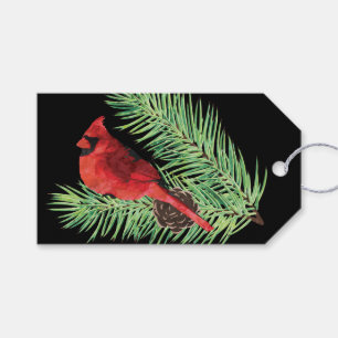 Red Kardinal auf Evergreen / Personalisierte Gesch Geschenkanhänger