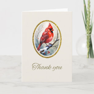 Red Kardinal Beerdigung Memorial Danke-Card Dankeskarte