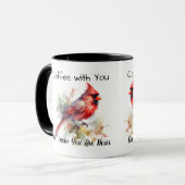 Red Kardinal ''Beileid'' Personalize Tasse (Vorderseite Links)