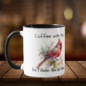 Red Kardinal ''Beileid'' Personalize Tasse