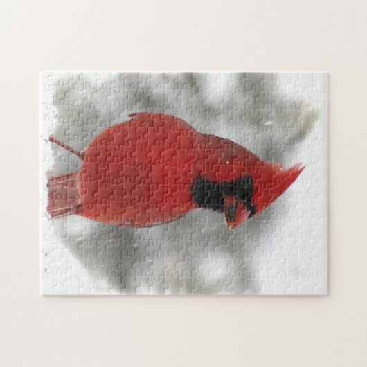 Red Kardinal Bird Animal Puzzle (Horizontal)