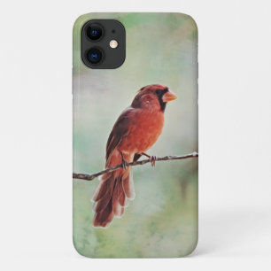 Red Kardinal Bird Art Phone Case