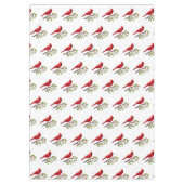 Red Kardinal Bird auf White Tableclout Tischdecke (Vorderseite)