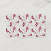 Red Kardinal Bird Baby Duschkabine Windelwanne Begleitkarte (Rückseite)